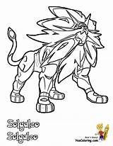 Coloring Solgaleo Pages Pokemon Moon Popular sketch template