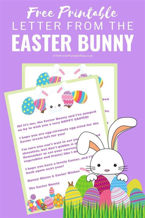 letter   easter bunny  printable easter bunny letter