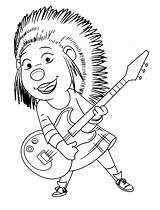 Sing Coloring Pages Movie Ash Porcupine Plays Guitar Her Pages2color Kids Printable sketch template