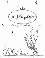 Daily Routine Coloring Book Children Pages Ministry Printable Sheet Pdf Jpeg Each sketch template