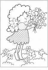 Coloring Flower Pages Printable Spring Kids Bouquet Color Print Cute Flowers Girl Sheets Book Bestcoloringpagesforkids sketch template