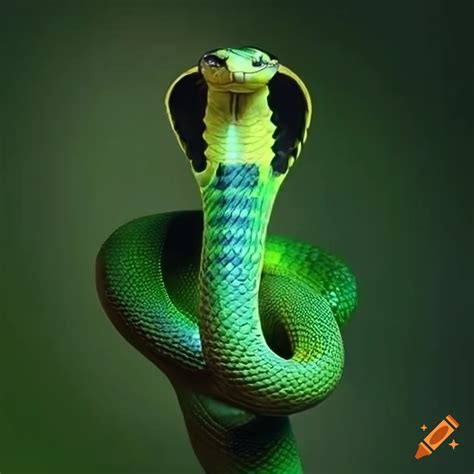 green  black cobra snake  craiyon