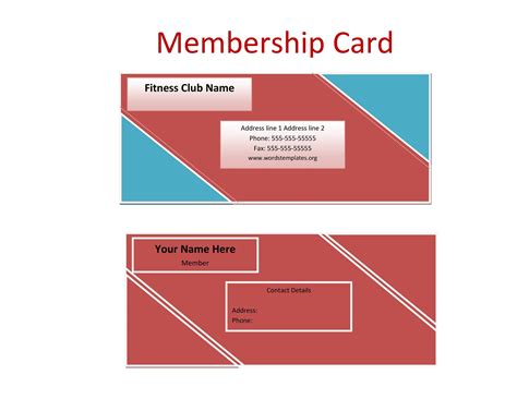 cool membership card templates designs ms word templatelab