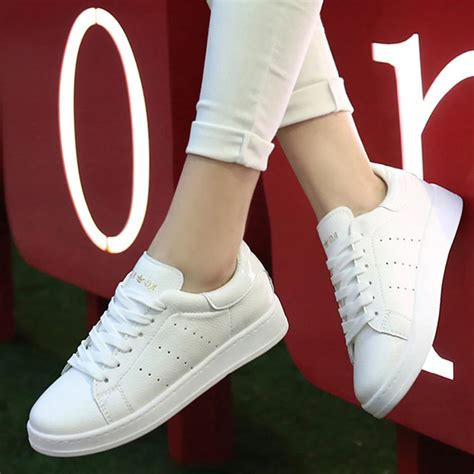 style white womens shoes casual single shoes breathable flats