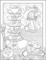 Coloring Pages Adult Tea Time Books Printable Dover Book Publications Colouring Creative Haven Sheets Welcome Colored Designs Choose Board Doverpublications sketch template