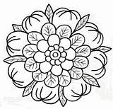 Coloring Printable Pages Flowers Lotus Mandala Flower Popular sketch template