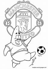 United Manchester Coloring Pages Soccer Man Colouring Patrick Logo Print Star Printable Club Color Madrid Real Maatjes Getcolorings Goku Gete sketch template