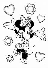 Mouse Minnie Coloring Pages Valentine Mickey Getcolorings Color Printable Valenti sketch template
