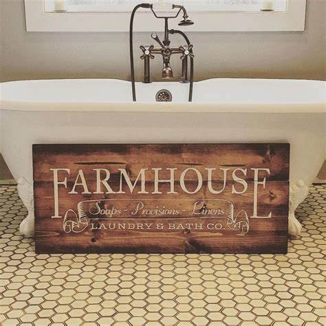 farmhouse laundry bath  wooden sign etsy farmhouse shelves