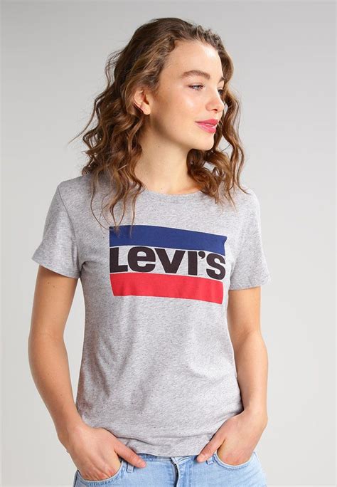 Levi S® The Perfect T Shirt Z Nadrukiem Grey Szary Zalando Pl