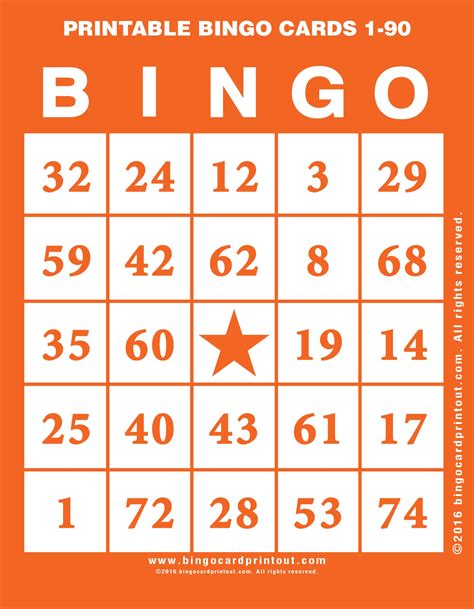 printable number bingo cards    printable
