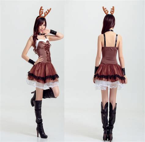 New Cute Christmas Themed Deer Sexy Cosplay Dress Costume