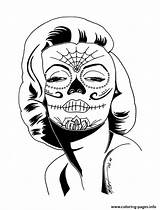 Coloring Pages Skull Sugar Girl Comments Sugarskull sketch template