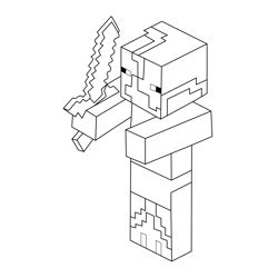 zombie pigman coloring page