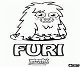 Moshi Monsters Furi Coloring Pages Troll Shaggy Small sketch template