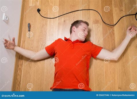 unconscious man stock photo image