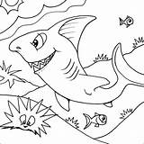 Coloring Shark Pages Cartoon Print Kids Sharks Printable Colouring Fish Cute Sheets Children Dinosaur Preschool Sea 색칠 Nursery Cat Coloringkids sketch template