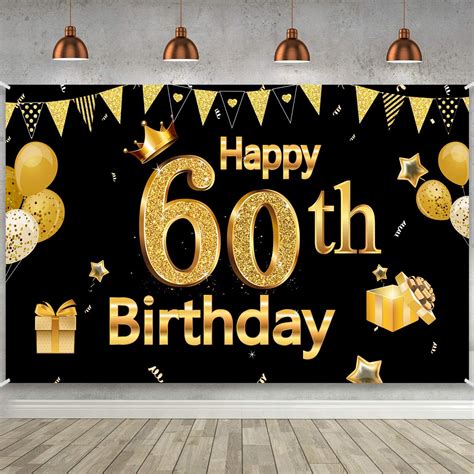 buy  birthday party decoration extra large black gold sign poster