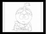 Coloring South Park sketch template
