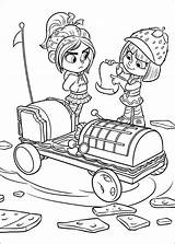 Vanellope Coloring Pages Ralph Wreck Getdrawings sketch template