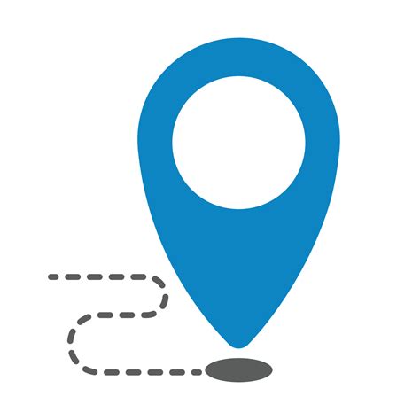 blauwe locatie kaart vector pictogram clipart symbool op witte