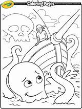 Coloring Pages Crayola Pirate Ship Sea Printable Giant Hook Captain Ocean Kids Creature Print Sheets Pirates Books Color Fish Colouring sketch template