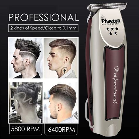 professional precision hair clipper rechargeable electric hair trimmer beard shaver men