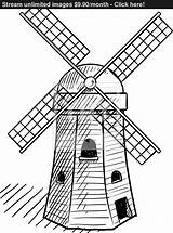 Windmill Drawing Line Dutch Drawings Paintingvalley Getdrawings sketch template