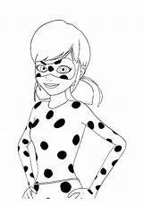 Miraculous Marinette sketch template