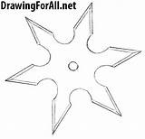 Shuriken Naruto Drawingforall Printable Throwing sketch template