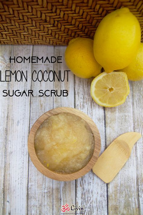 homemade lemon coconut sugar scrub diy {facial and body} skin care