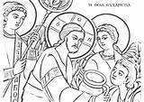 Orthodox Icoane Saints Icone Christianity Religione Sacra Ortodosse Famiglia ζωγραφιές Colorat Eucarestia Gorka Byzantine Ortodoxo Zografies sketch template