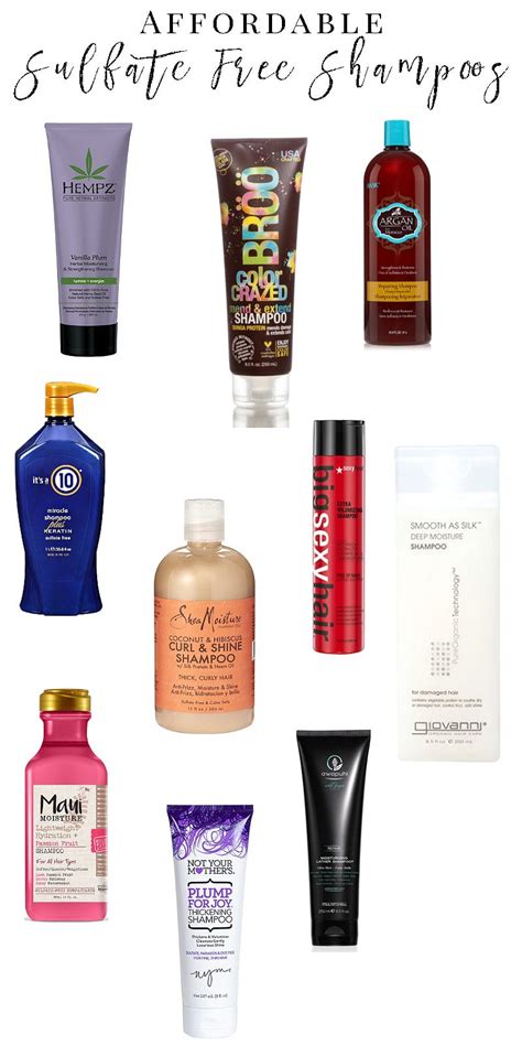 The Best Affordable Sulfate Free Shampoos And Conditioners