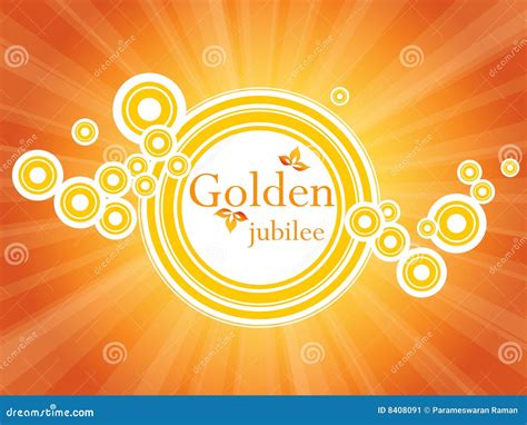 golden jubilee banner stock image image
