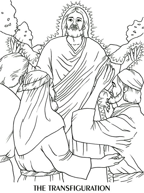 transfiguration coloring page coloring home