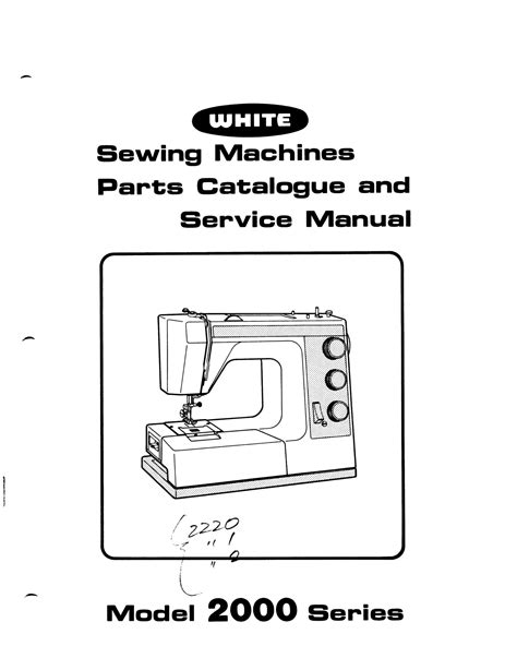 service manual parts list  white    sewing machine