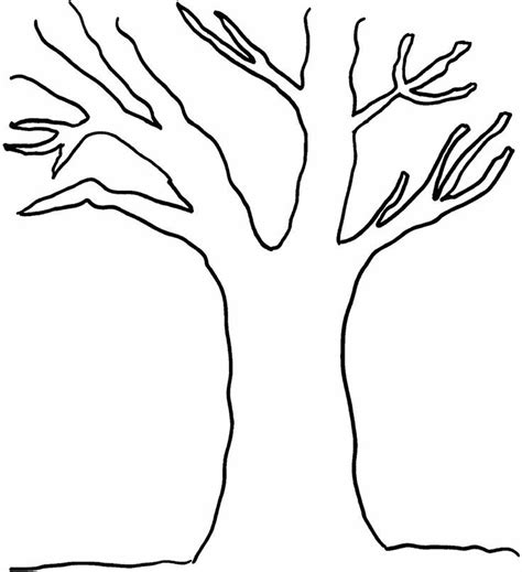 bare tree coloring pages coloring home