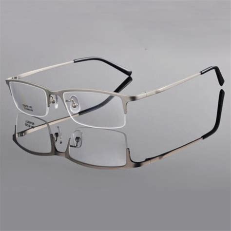 100 titanium men half rimless glasses frames optical eyeglasses
