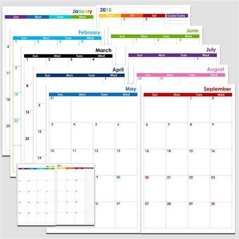 printable calendars  months long sheet  calendar printable incredible  printable