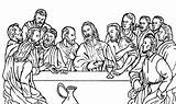 Jesus Disciples Coloring Supper Last Pages Christ Printable Sheet Template Sketch Print Button Using sketch template