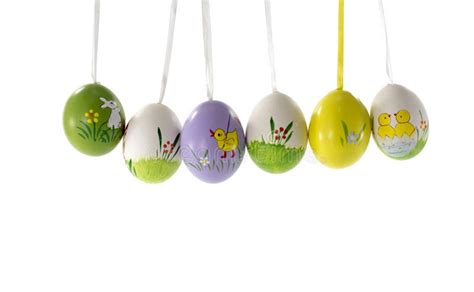hanging easter eggs stock image image  eggs pink