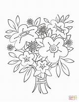 Fiori Ramo Stampare Tegninger Blomsterbuket Boquet Farvelægning Supercoloring Imprimir Wickedbabesblog sketch template