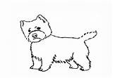 Westie Draw Dog Step sketch template