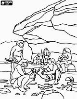 Kleurplaten Prehistorie Prehistoria Mannen Stenen Neanderthaler Individuen Realiseren Rots Verschillende Onder Overhangende Bescherming Tekeningen Geschiedenis Prehistoricos Imagen sketch template