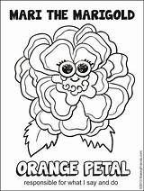 Petal Scouts Orange Petals Mari Marigold Daisies Activities Responsible Makingfriends Pfadfinderin Strong Promise sketch template