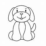 Honden Makkelijk Dieren Kleurplaten Hond Hondjes Leukvoorkids Tekening Tekeningen Puppie Plaatjes Patronen Artikel Hebben Zit Bezoeken sketch template