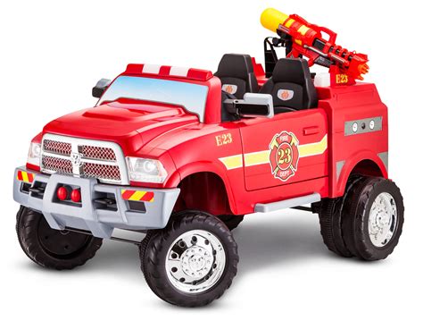 ram  fire truck ride  toy  kid trax red walmartcom
