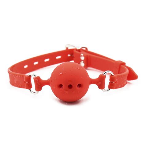 Breathable Silicone Ball Gag Mouth Bite Bdsm Gags Torture For Party