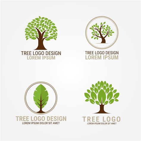tree logo vector collection tree logos tree logo design tree icon