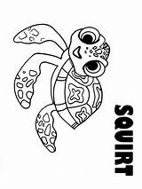 Coloring Pages Crush Squirt Nemo Finding Printable Color Cartoon Recommended Kids Getcolorings sketch template
